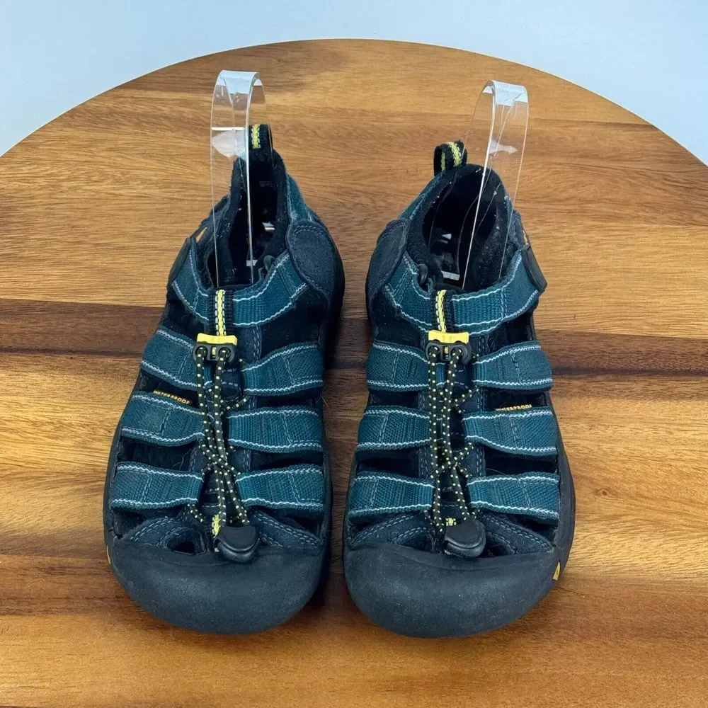 Childrens Big Kids Keen Newport H2 Waterproof Blue Shoes Sandals Size 3‎ Y GUC